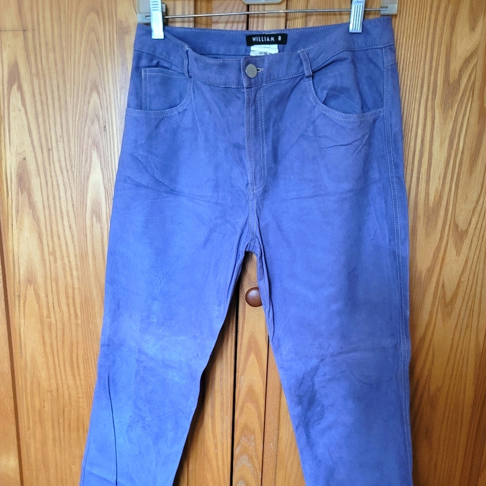 Vintage Purple suede cropped pants